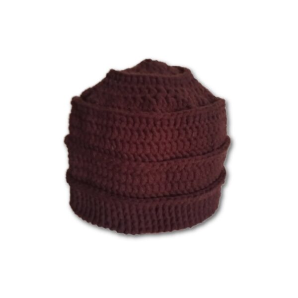 2 Shots espresso slouchy ribbed crochet beanie
