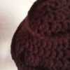 2 Shots espresso slouchy ribbed crochet beanie