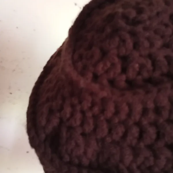 2 Shots espresso slouchy ribbed crochet beanie