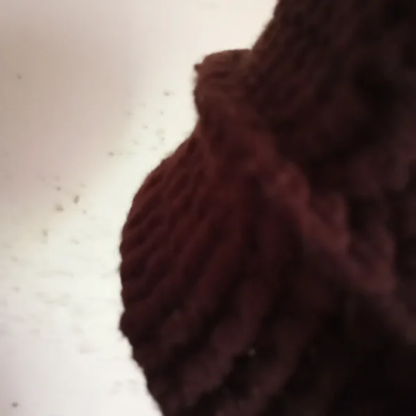 2 Shots espresso slouchy ribbed crochet beanie