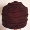 2 Shots espresso slouchy ribbed crochet beanie