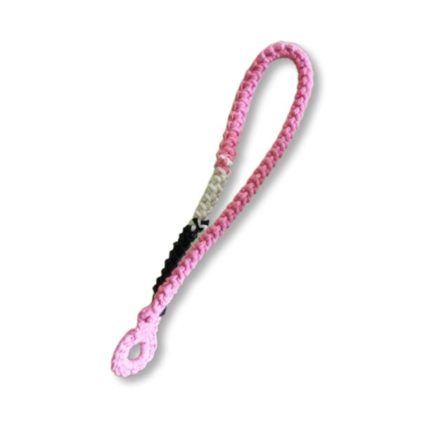 100% crocheted yarn keychain