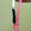 100% crocheted yarn keychain