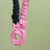 100% crocheted yarn keychain
