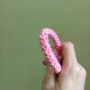 100% crocheted yarn keychain