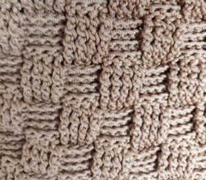 tutorial mengait corak basket weave
