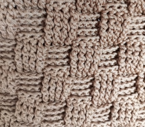 tutorial mengait corak basket weave